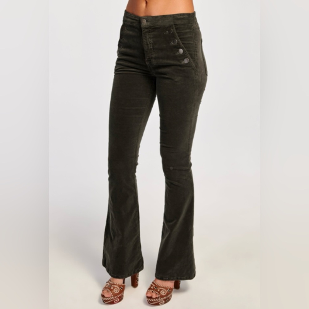 Ramy Brook Dark Olive Flare Jeans
